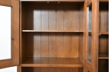 中古　美品　希少な廃番品　ACTUS(アクタス)取り扱い　バレンシアシリーズ　花柄タイルが愛らしいパイン材カップボード　(R-086313)