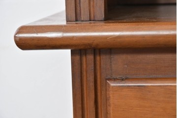 中古　美品　希少な廃番品　ACTUS(アクタス)取り扱い　バレンシアシリーズ　花柄タイルが愛らしいパイン材カップボード　(R-086313)