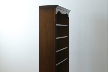 中古　美品　カリモク家具(karimoku)　コロニアルシリーズ　クラシカルな意匠の本棚　定価約18万円　(R-086315)