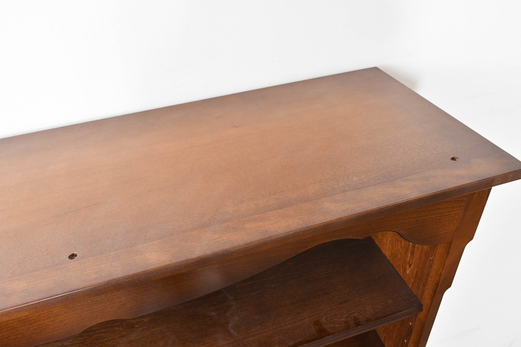 中古　美品　カリモク家具(karimoku)　コロニアルシリーズ　クラシカルな意匠の本棚　定価約18万円　(R-086136)