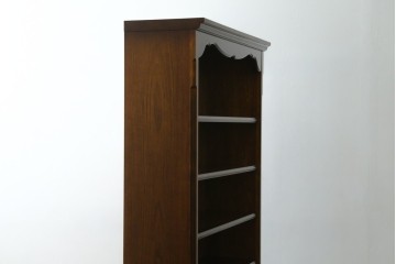 中古　美品　カリモク家具(karimoku)　コロニアルシリーズ　クラシカルな意匠の本棚　定価約18万円　(R-086316)