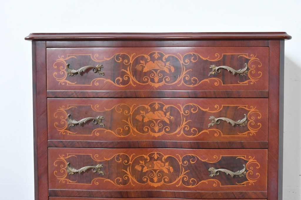 中古　六本木アピス(APIS)取り扱い　イタリア最高級家具　MARCONI ARTE(マルコーニ アルテ)　象嵌装飾が芸術品のような存在感を放つチェスト　定価約46万円　(R-086317)