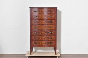 中古　六本木アピス(APIS)取り扱い　イタリア最高級家具　MARCONI ARTE(マルコーニ アルテ)　象嵌装飾が芸術品のような存在感を放つチェスト　定価約46万円　(R-086317)