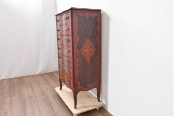 中古　六本木アピス(APIS)取り扱い　イタリア最高級家具　MARCONI ARTE(マルコーニ アルテ)　象嵌装飾が芸術品のような存在感を放つチェスト　定価約46万円　(R-086317)