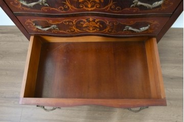 中古　六本木アピス(APIS)取り扱い　イタリア最高級家具　MARCONI ARTE(マルコーニ アルテ)　象嵌装飾が芸術品のような存在感を放つチェスト　定価約46万円　(R-086317)