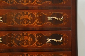中古　六本木アピス(APIS)取り扱い　イタリア最高級家具　MARCONI ARTE(マルコーニ アルテ)　象嵌装飾が芸術品のような存在感を放つチェスト　定価約46万円　(R-086317)
