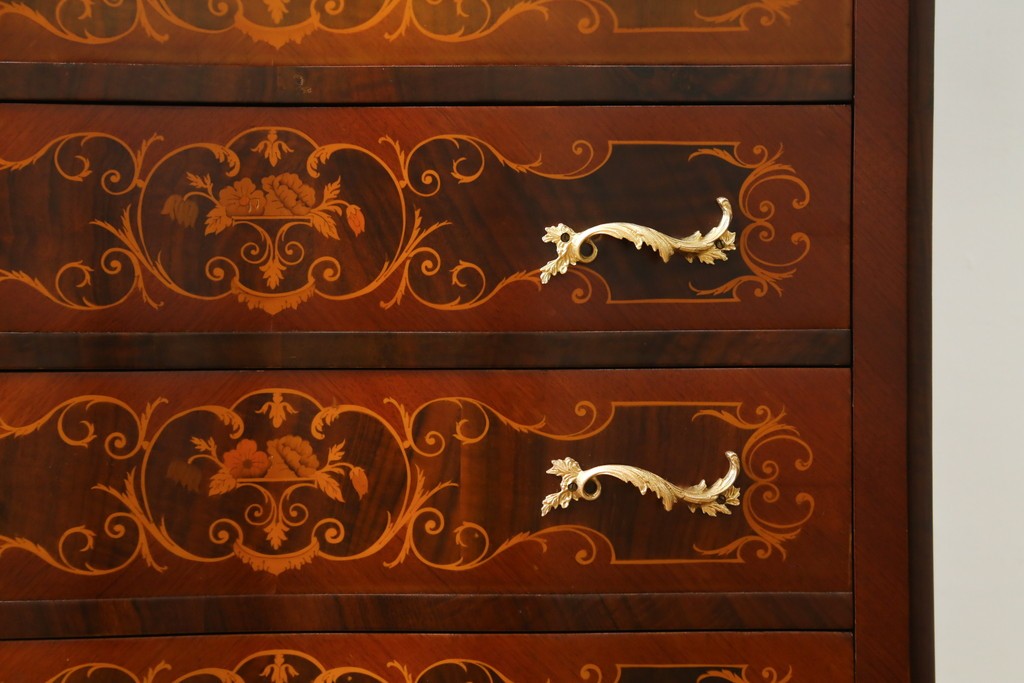 中古　六本木アピス(APIS)取り扱い　イタリア最高級家具　MARCONI ARTE(マルコーニ アルテ)　象嵌装飾が芸術品のような存在感を放つチェスト　定価約46万円　(R-086317)