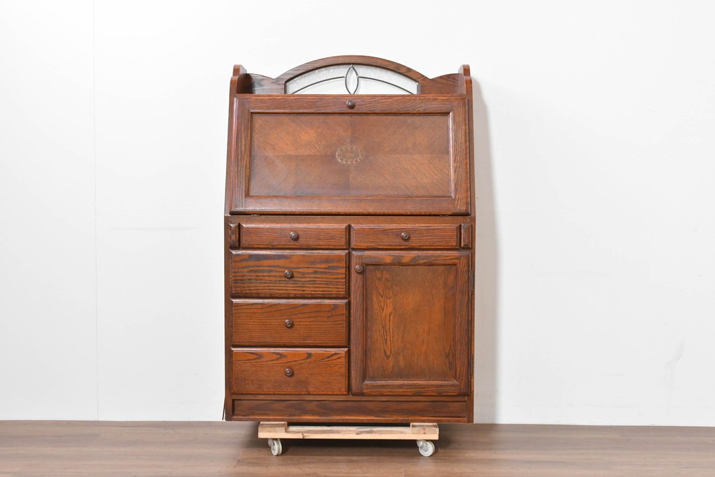 中古　美品　三越家具(現カントリーハウス)　Brugge(ブルージュ)　木目が美しいライティングビューロー　定価約37万円　(R-086318)