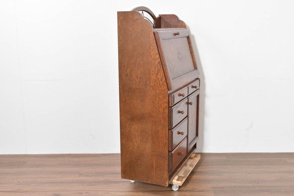 中古　美品　三越家具(現カントリーハウス)　Brugge(ブルージュ)　木目が美しいライティングビューロー　定価約37万円　(R-086318)