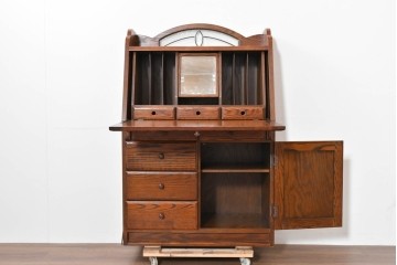 中古　美品　三越家具(現カントリーハウス)　Brugge(ブルージュ)　木目が美しいライティングビューロー　定価約37万円　(R-086318)