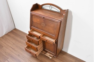 中古　美品　三越家具(現カントリーハウス)　Brugge(ブルージュ)　木目が美しいライティングビューロー　定価約37万円　(R-086318)