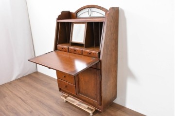 中古　美品　三越家具(現カントリーハウス)　Brugge(ブルージュ)　木目が美しいライティングビューロー　定価約37万円　(R-086318)