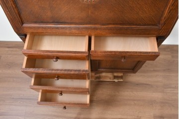 中古　美品　三越家具(現カントリーハウス)　Brugge(ブルージュ)　木目が美しいライティングビューロー　定価約37万円　(R-086318)