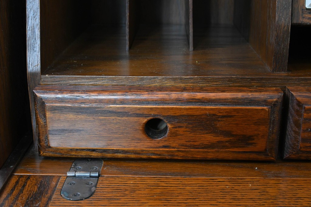 中古　美品　三越家具(現カントリーハウス)　Brugge(ブルージュ)　木目が美しいライティングビューロー　定価約37万円　(R-086318)