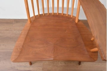 中古　ジョージ・ナカシマ(George Nakashima)　ウォールナット材　LOUNGE ARM(ラウンジアーム)　One Arm(ワンアーム・片肘)　CN103　左アーム付きラウンジチェア　(R-086321)