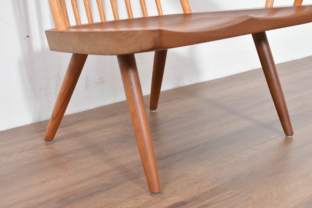 中古　ジョージ・ナカシマ(George Nakashima)　ウォールナット材　LOUNGE ARM(ラウンジアーム)　One Arm(ワンアーム・片肘)　CN103　左アーム付きラウンジチェア　(R-086321)