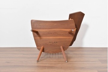 中古　ジョージ・ナカシマ(George Nakashima)　ウォールナット材　LOUNGE ARM(ラウンジアーム)　One Arm(ワンアーム・片肘)　CN103　左アーム付きラウンジチェア　(R-086321)