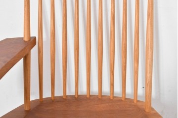 中古　ジョージ・ナカシマ(George Nakashima)　ウォールナット材　LOUNGE ARM(ラウンジアーム)　One Arm(ワンアーム・片肘)　CN103　右アーム付きラウンジチェア　(R-086322)