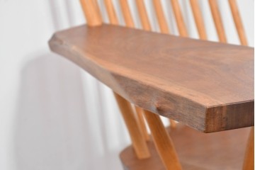 中古　ジョージ・ナカシマ(George Nakashima)　ウォールナット材　LOUNGE ARM(ラウンジアーム)　One Arm(ワンアーム・片肘)　CN103　右アーム付きラウンジチェア　(R-086322)