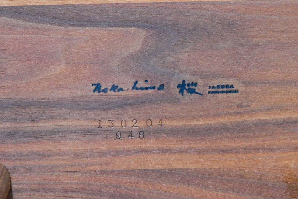 中古　ジョージ・ナカシマ(George Nakashima)　ウォールナット材　LOUNGE ARM(ラウンジアーム)　One Arm(ワンアーム・片肘)　CN103　右アーム付きラウンジチェア　(R-086322)