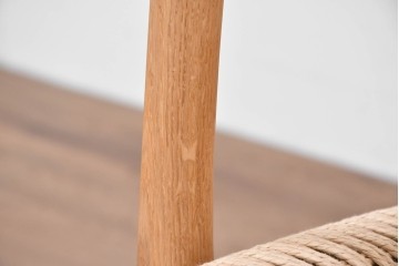 中古　超美品　CARL HANSEN & SON(カール・ハンセン&サン)　Hans J. Wegner(ハンス・J・ウェグナー)デザイン CH25　オーク材　ペーパーコードのラウンジチェア　定価約56万7千円　(R-086323)