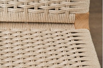 中古　超美品　CARL HANSEN & SON(カール・ハンセン&サン)　Hans J. Wegner(ハンス・J・ウェグナー)デザイン CH25　オーク材　ペーパーコードのラウンジチェア　定価約56万7千円　(R-086323)