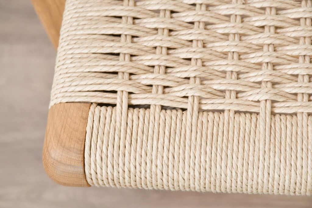 中古　超美品　CARL HANSEN & SON(カール・ハンセン&サン)　Hans J. Wegner(ハンス・J・ウェグナー)デザイン CH25　オーク材　ペーパーコードのラウンジチェア　定価約56万7千円　(R-086323)