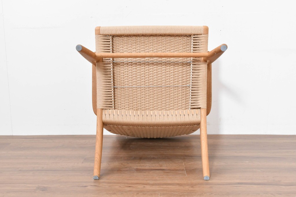 中古　超美品　CARL HANSEN & SON(カール・ハンセン&サン)　Hans J. Wegner(ハンス・J・ウェグナー)デザイン CH25　オーク材　ペーパーコードのラウンジチェア　定価約56万7千円　(R-086323)