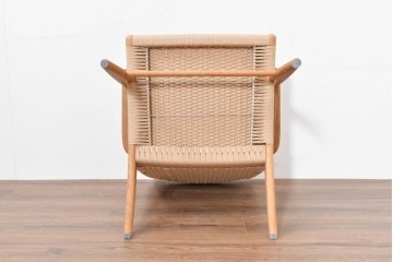 中古　超美品　CARL HANSEN & SON(カール・ハンセン&サン)　Hans J. Wegner(ハンス・J・ウェグナー)デザイン CH25　オーク材　ペーパーコードのラウンジチェア　定価約56万7千円　(R-086323)