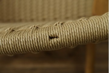 中古　超美品　CARL HANSEN & SON(カール・ハンセン&サン)　Hans J. Wegner(ハンス・J・ウェグナー)デザイン CH25　オーク材　ペーパーコードのラウンジチェア　定価約56万7千円　(R-086323)