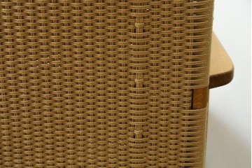 中古　超美品　CARL HANSEN & SON(カール・ハンセン&サン)　Hans J. Wegner(ハンス・J・ウェグナー)デザイン CH25　オーク材　ペーパーコードのラウンジチェア　定価約56万7千円　(R-086323)