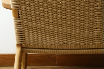 中古　超美品　CARL HANSEN & SON(カール・ハンセン&サン)　Hans J. Wegner(ハンス・J・ウェグナー)デザイン CH25　オーク材　ペーパーコードのラウンジチェア　定価約56万7千円　(R-086323)