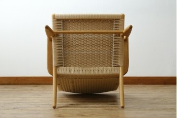 中古　超美品　CARL HANSEN & SON(カール・ハンセン&サン)　Hans J. Wegner(ハンス・J・ウェグナー)デザイン CH25　オーク材　ペーパーコードのラウンジチェア　定価約56万7千円　(R-086323)