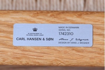 中古　超美品　CARL HANSEN & SON(カール・ハンセン&サン)　Hans J. Wegner(ハンス・J・ウェグナー)デザイン CH25　オーク材　ペーパーコードのラウンジチェア　定価約56万7千円　(R-086323)