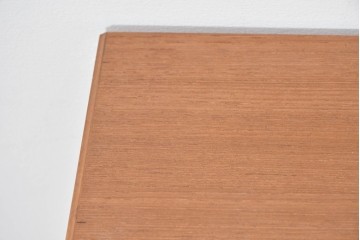 和製ヴィンテージ　前板無垢材の良品!　チーク材　書類を立てて収納できる仕切り付きのキャスターデスクワゴン　(R-086327)