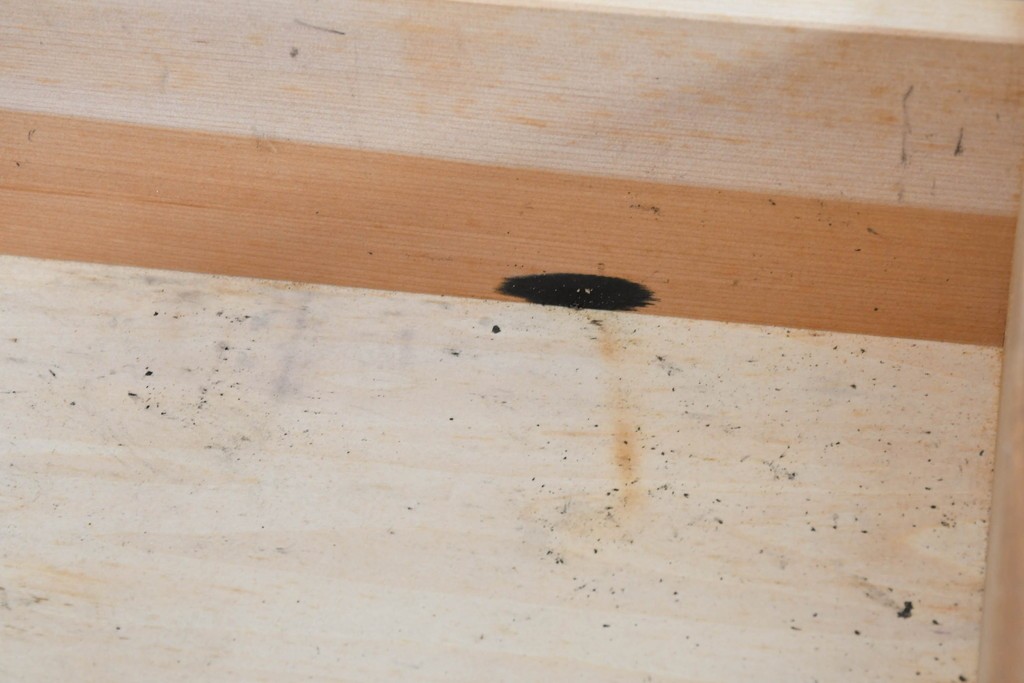 和製ヴィンテージ　前板無垢材の良品!　チーク材　書類を立てて収納できる仕切り付きのキャスターデスクワゴン　(R-086328)