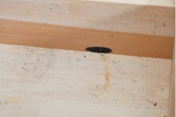 和製ヴィンテージ　前板無垢材の良品!　チーク材　書類を立てて収納できる仕切り付きのキャスターデスクワゴン　(R-086328)