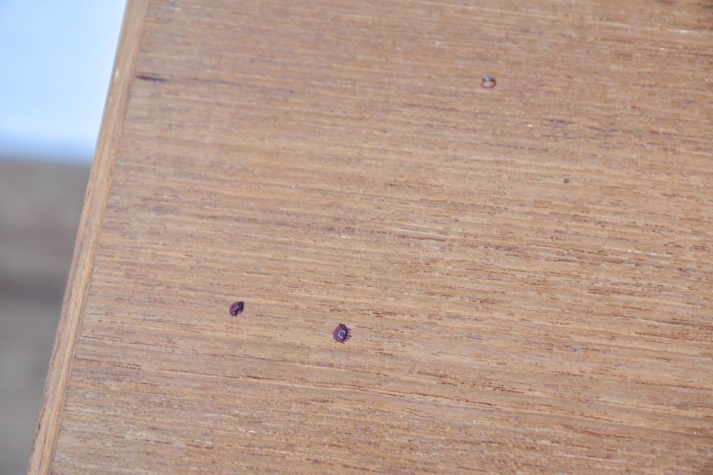 和製ヴィンテージ　前板無垢材の良品!　チーク材　書類を立てて収納できる仕切り付きのキャスターデスクワゴン　(R-086328)