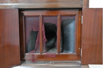 イギリスアンティーク　COLUMBIA GRAFONOLA(コロンビア・グラフォノーラ)　クラシカルな猫脚デザインのフロア型蓄音機　(R-086330)