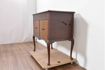 イギリスアンティーク　COLUMBIA GRAFONOLA(コロンビア・グラフォノーラ)　クラシカルな猫脚デザインのフロア型蓄音機　(R-086330)