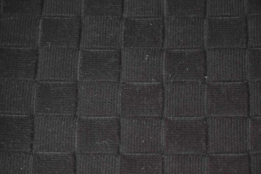 中古　美品　柏木工(KASHIWA)　高山ウッドワークス　ウォールナット材&オーク材　編み込み座面×格子デザインのW560イージーチェア　定価約20万円　(R-086333)