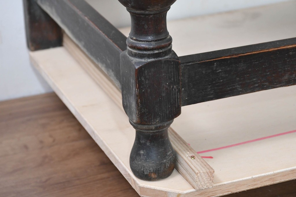 イギリスアンティーク　オーク材　Dulcetto(ダルセット)　蓄音機内蔵のミラーバックサイドボード　(R-086338)