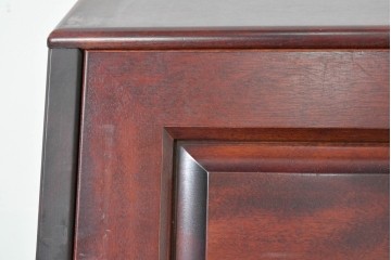 中古　美品　国産職人手作り　樺(カバ)材　深みのある赤褐色の木色が美しいライティングビューロー　(R-086339)