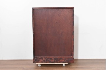 中古　美品　国産職人手作り　樺(カバ)材　深みのある赤褐色の木色が美しいライティングビューロー　(R-086339)