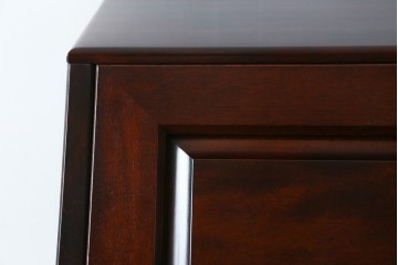 中古　美品　国産職人手作り　樺(カバ)材　深みのある赤褐色の木色が美しいライティングビューロー　(R-086339)