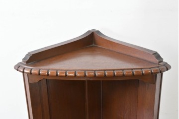 和製アンティーク　上質な作り!!　チーク材　古い洋館のコーナーキャビネット　(R-086340)