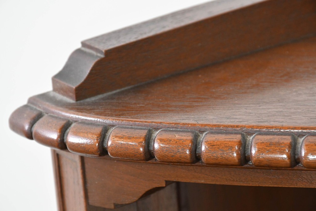 和製アンティーク　上質な作り!!　チーク材　古い洋館のコーナーキャビネット　(R-086340)