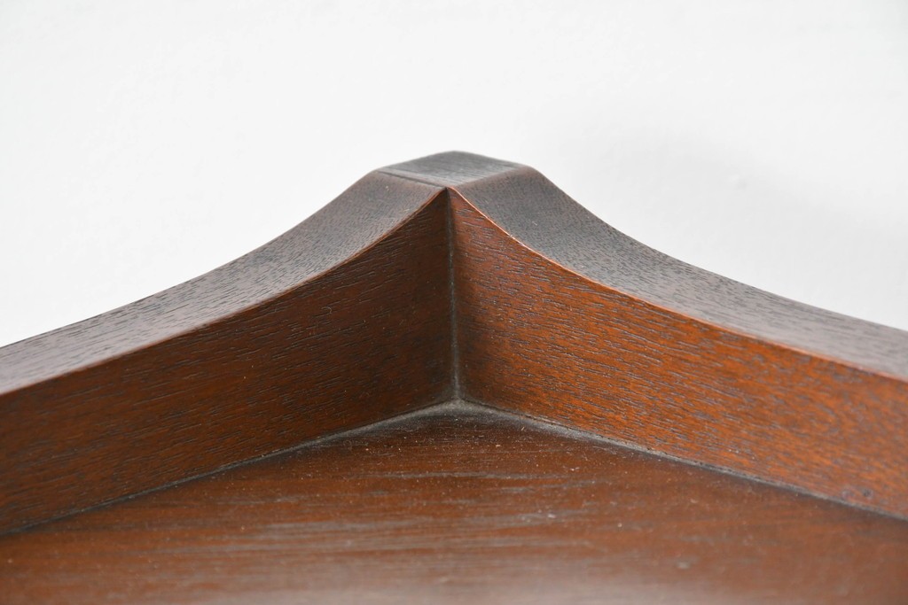 和製アンティーク　上質な作り!!　チーク材　古い洋館のコーナーキャビネット　(R-086340)