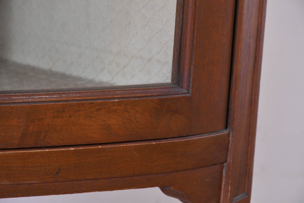 和製アンティーク　上質な作り!!　チーク材　古い洋館のコーナーキャビネット　(R-086340)