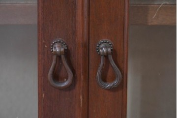 和製アンティーク　上質な作り!!　チーク材　古い洋館のコーナーキャビネット　(R-086340)